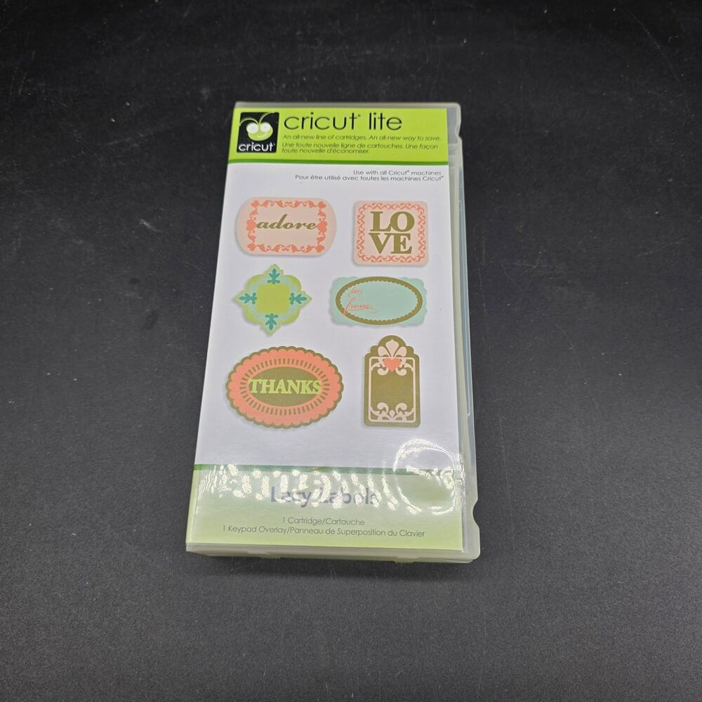 Cricut Lacy Labels Die Cutting Cartridge for Cricut Image 80 Images w/Overlay